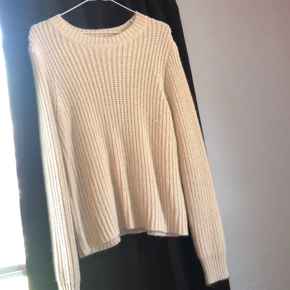 thick waffle knit sweater